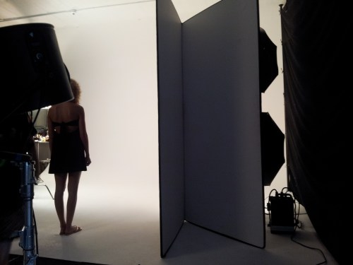 NYC - back shot of a model ready to go