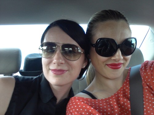 Atlantic City - Jennifer Miller and I on approach to our hotel