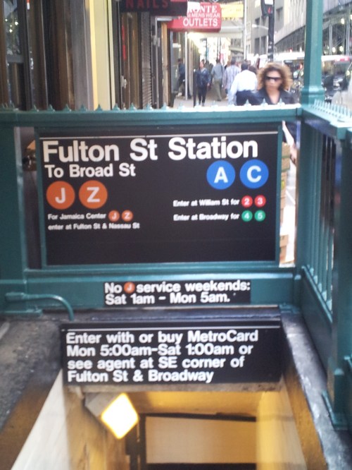 NYC - Fulton Street subway stop