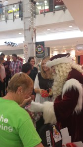 Santa Claus and I spreading some Christmas cheer