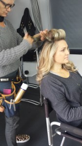 In our RV on Balmoral Beach, Annette McKenzie is creating hair magic